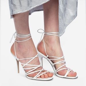 The Attico Fiona sandal heel white sz 40 US 10